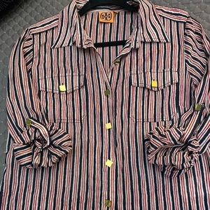 Authentic *TORY BURCH* Striped Relaxed Shirt
